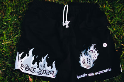 L2HxSV Black Mesh Shorts